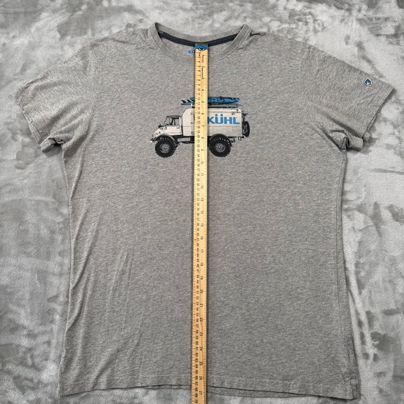 Kuhl Mog Shirt Mens L Gray Wildfibre Organic Cotton Truck Graphic Tee Outdoor - Picture 3 of 8